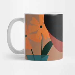 Woman with Flowers, Modern Boho 1 Mug